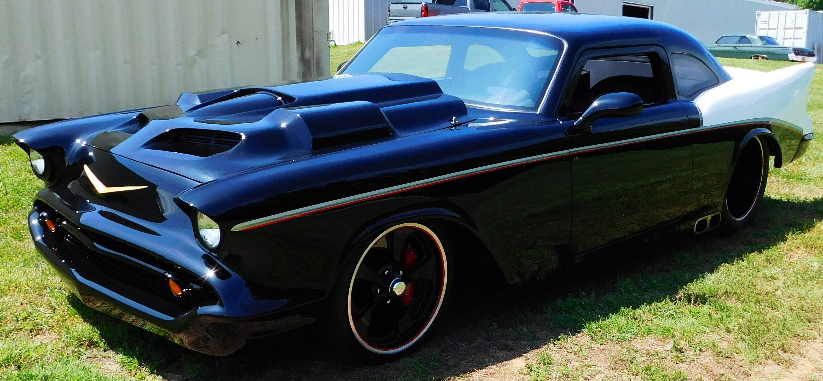 Fiberglass 1957 Chevrolet Pro Street Custom.