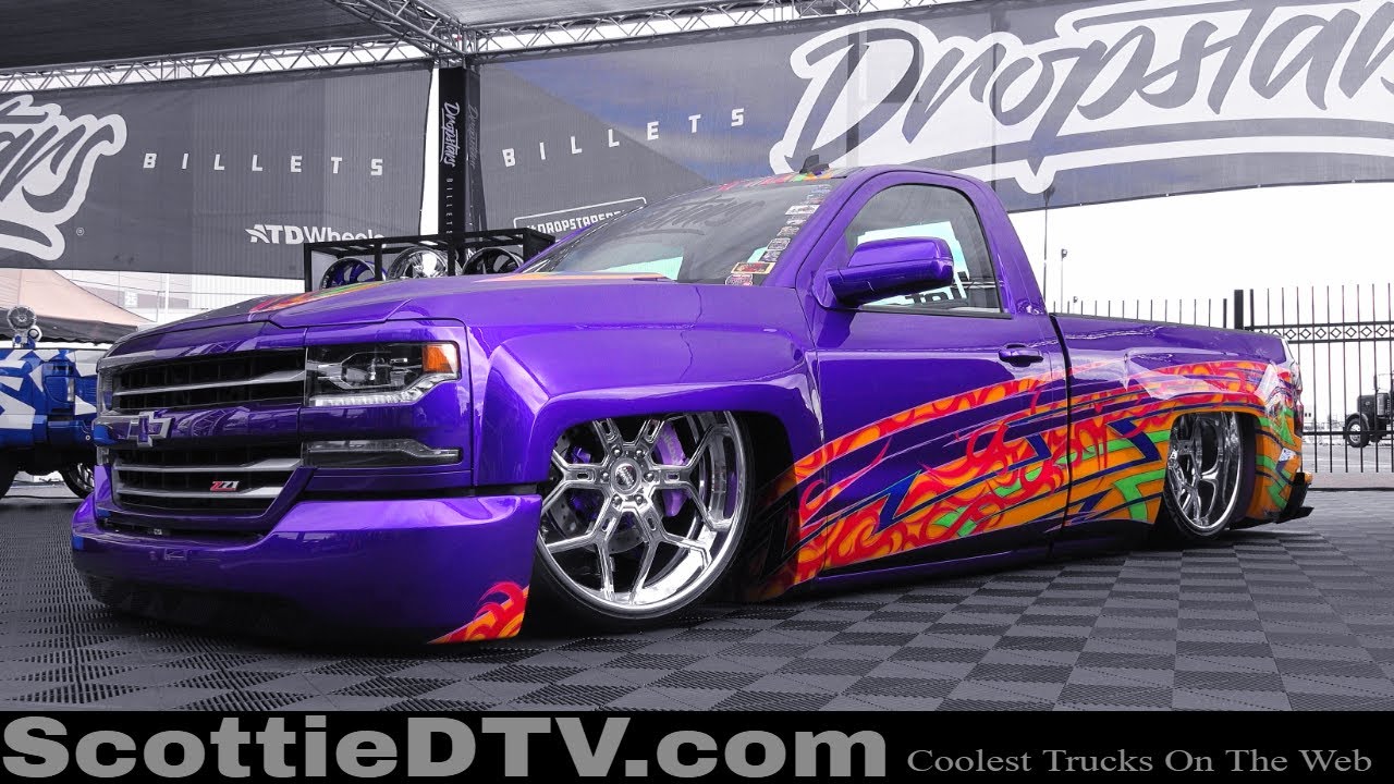 ScottieDTV Coolest Cars On The  Chevrolet Silverado Street Truck Crazy Paint Laying On The